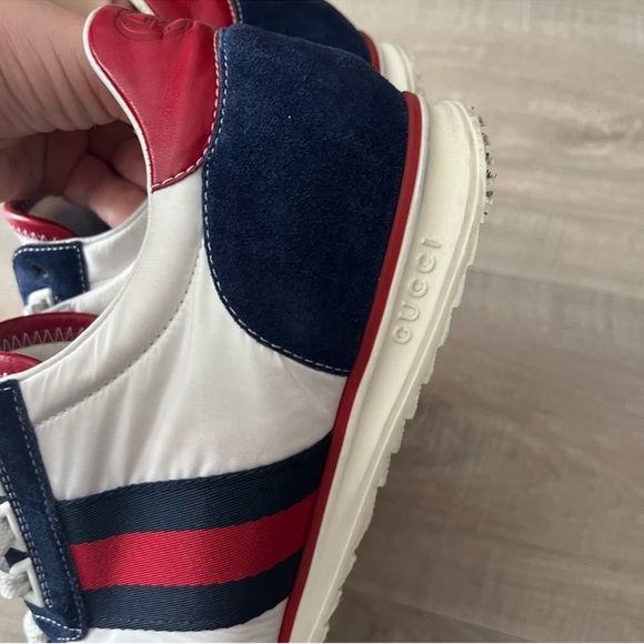 Gucci Signature Ace Lens Suede Signature Sneakers Size  8.5 - Picture 5 of 11